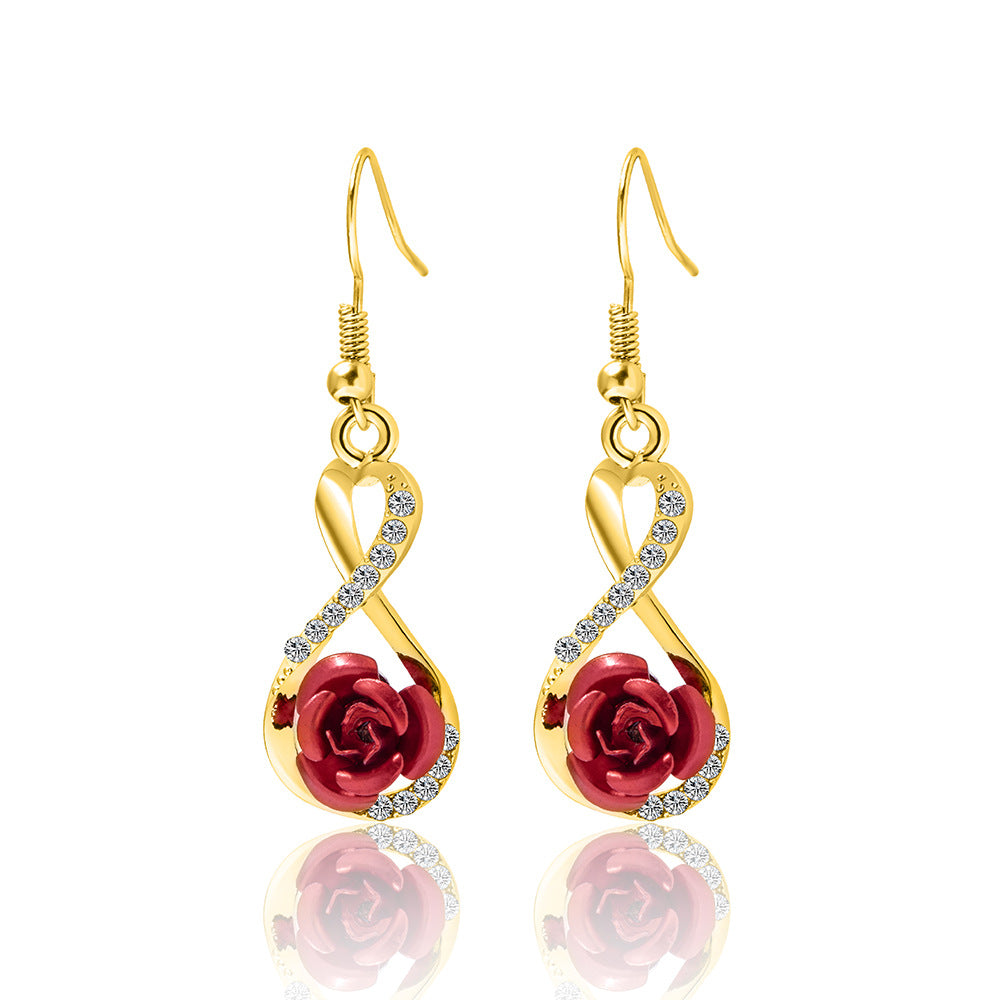 Wholesale Twisted Rose Diamond Earrings
